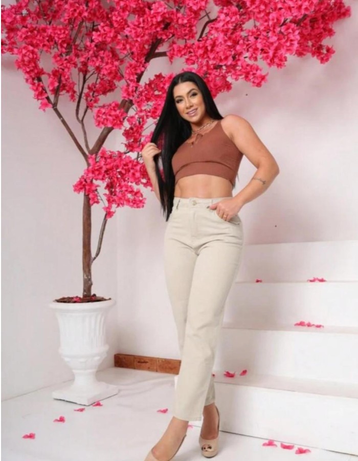 CALÇA MOM COR