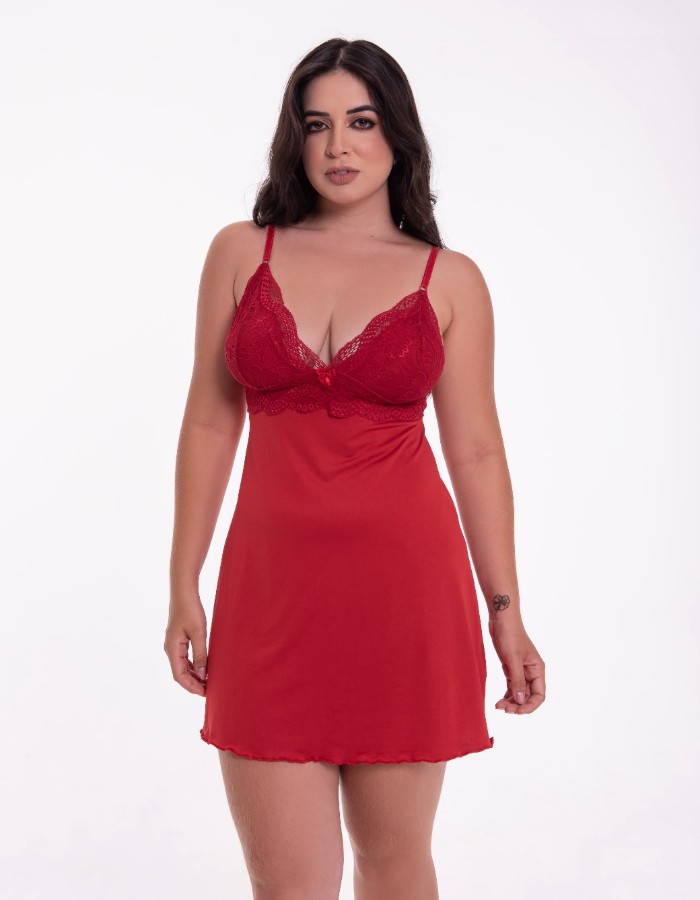 CAMISOLA DE RENDA COM POLIESTER REF: 442 1126