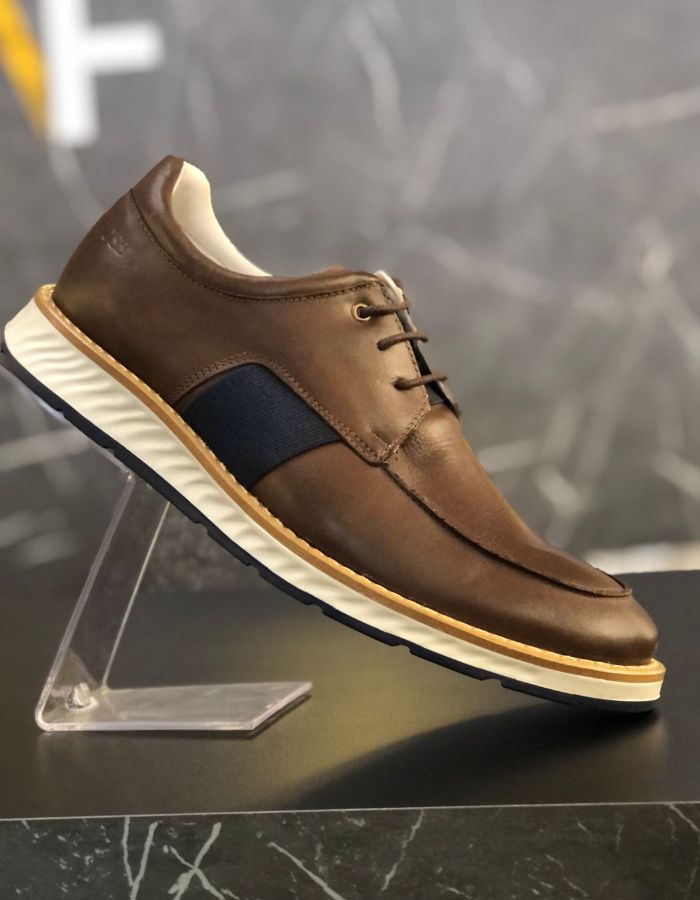 SOCIAL - OXFORD 100% COURO - SOLA CHEALSA - CAFÉ - MARROM - HUGO BOSS