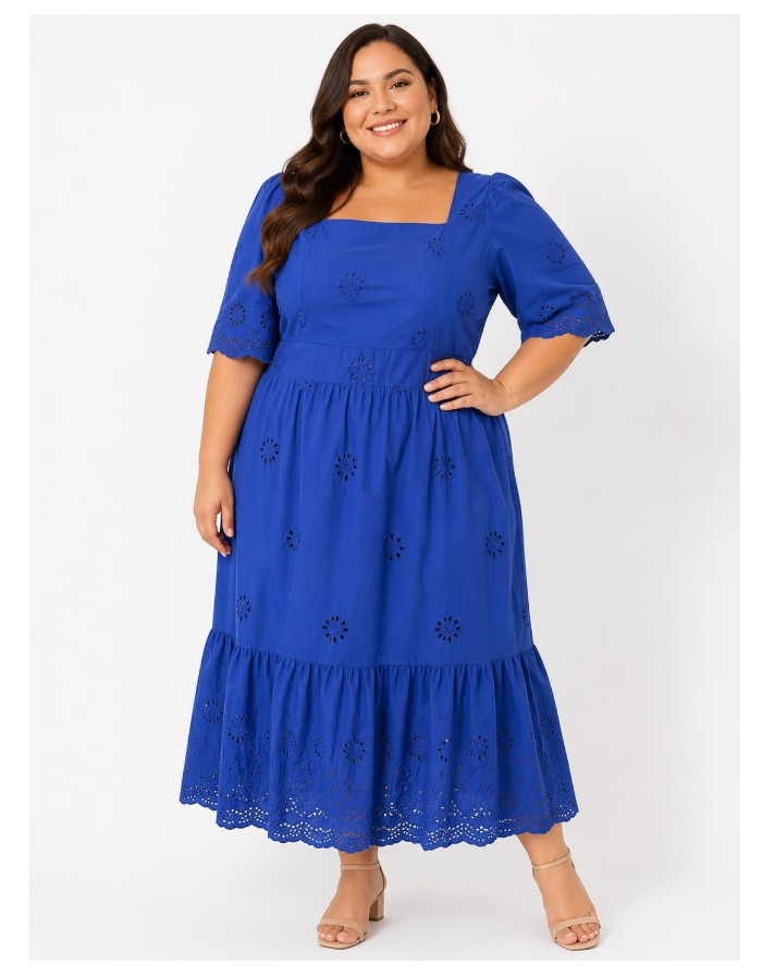 VESTIDO LESE BORDADO PLUS