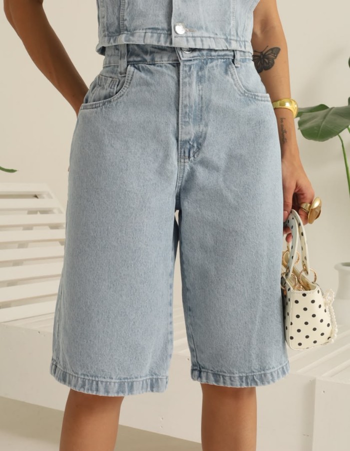 SHORT JORTS ABANHADO CLARO