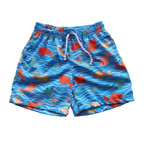 SHORT TACTEL ESTAMPADO COM ELASTANO INFANTIL MASCULINO
