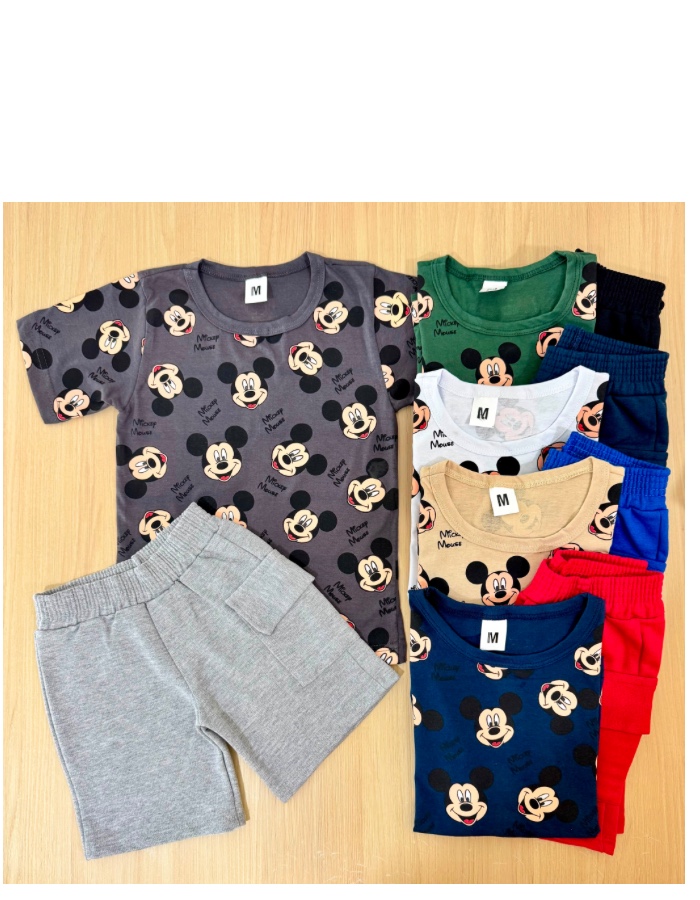 Conjunto mickey mauricinho estampa 