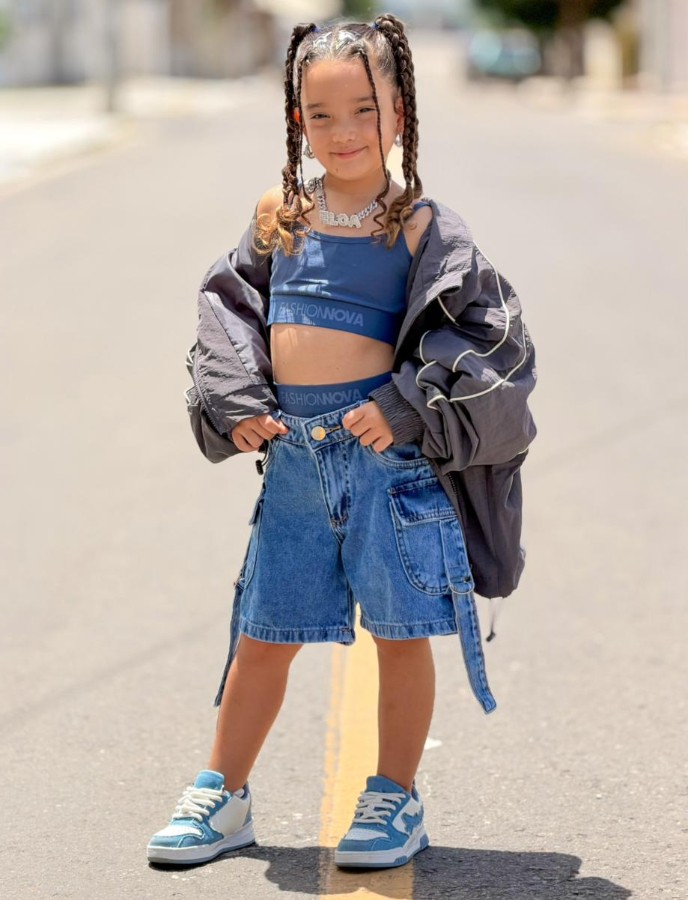 BERMUDA JEANS INFANTIL DESGRADEADA