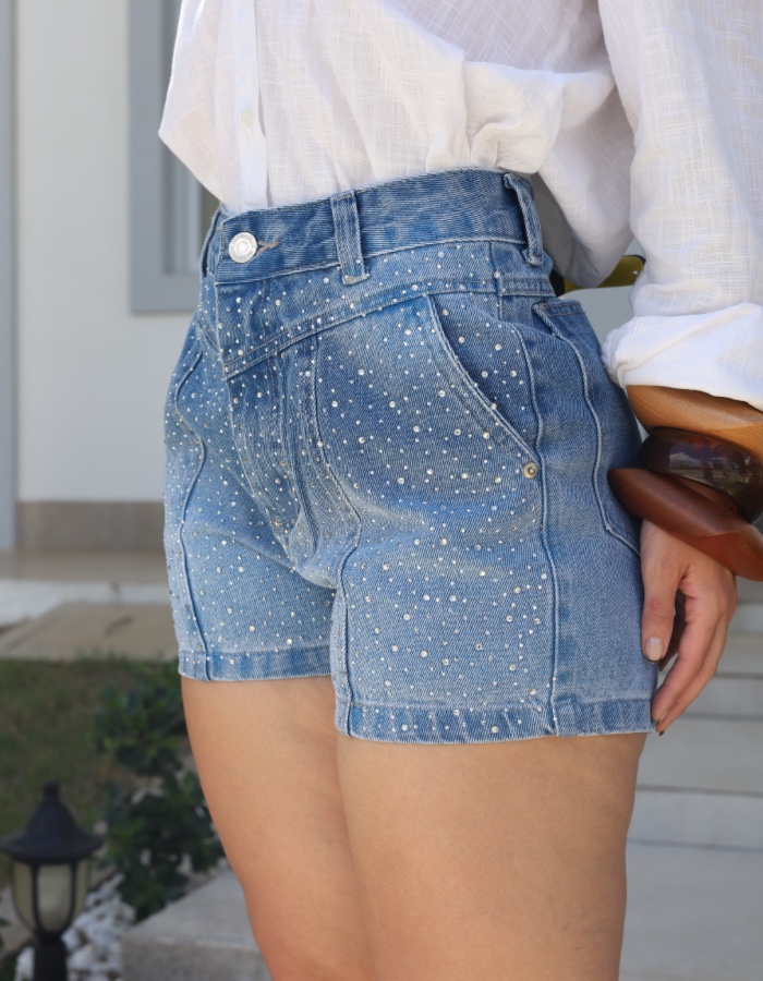SHORT BABY BLUE LASER