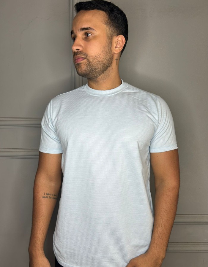 CAMISA MANGA CURTA GOLA CARECA TEXTURIZADO PREMIUM