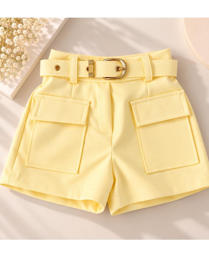SHORT ALFAIATARIA COM BOLSO E CINTO