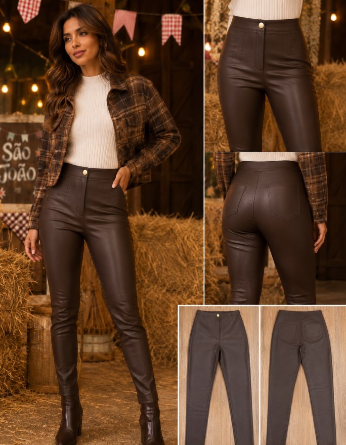 CALÇA RESINADA ZARA MONTARIA 