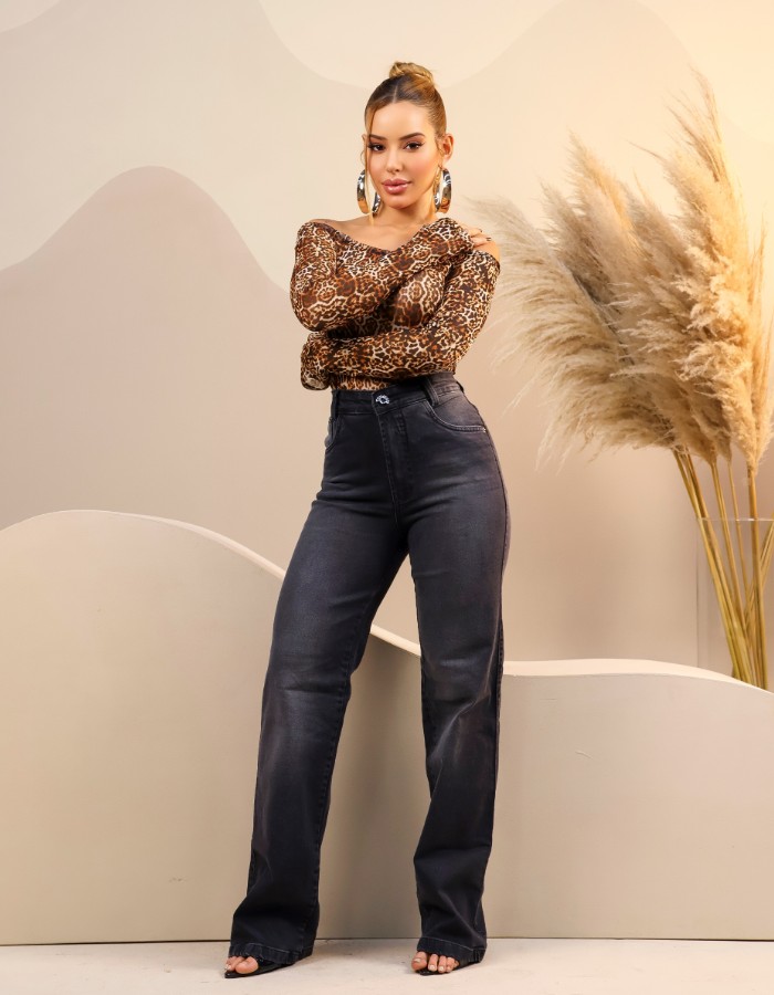 WIDE LEG COM ELASTANO PREMIUM