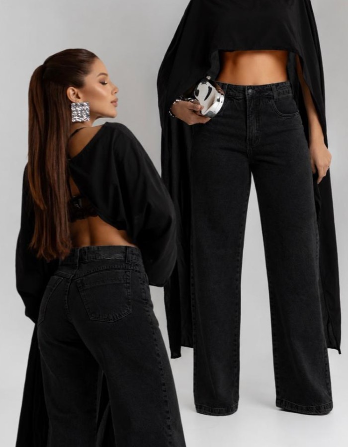 CALÇA WIDELEG BLACK