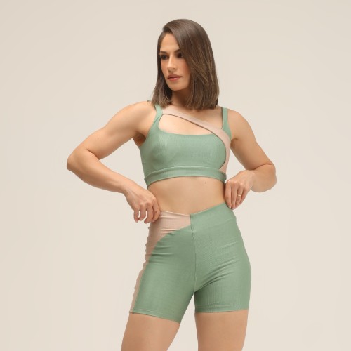CONJUNTO SHORT CANELADO
