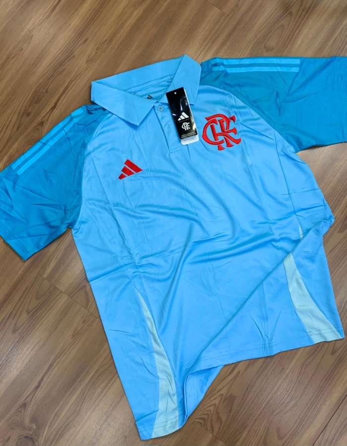 CAMISETA FLAMENGO POLO AZUL  BEBÊ 