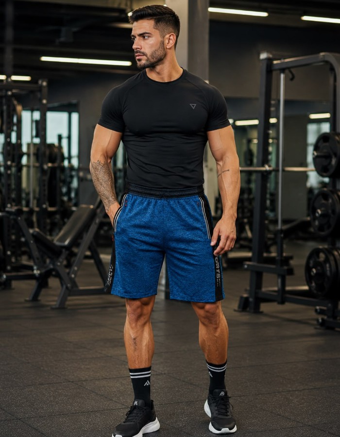 SHORT TACTEL MASCULINO 3 BOLSO MESCLADO IMPORTADO SHEN