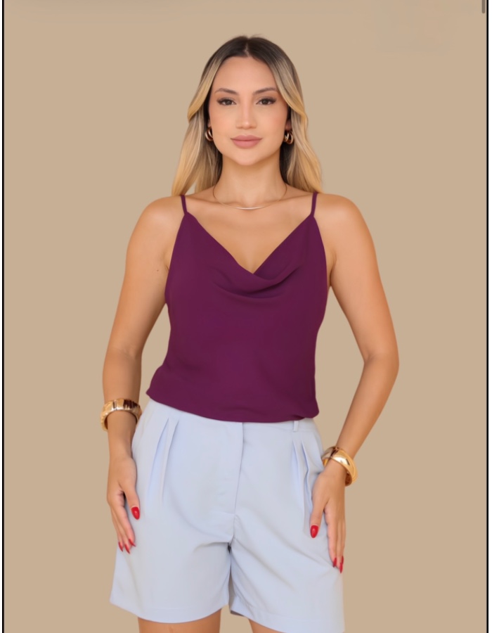 Blusa Alça Com Decote