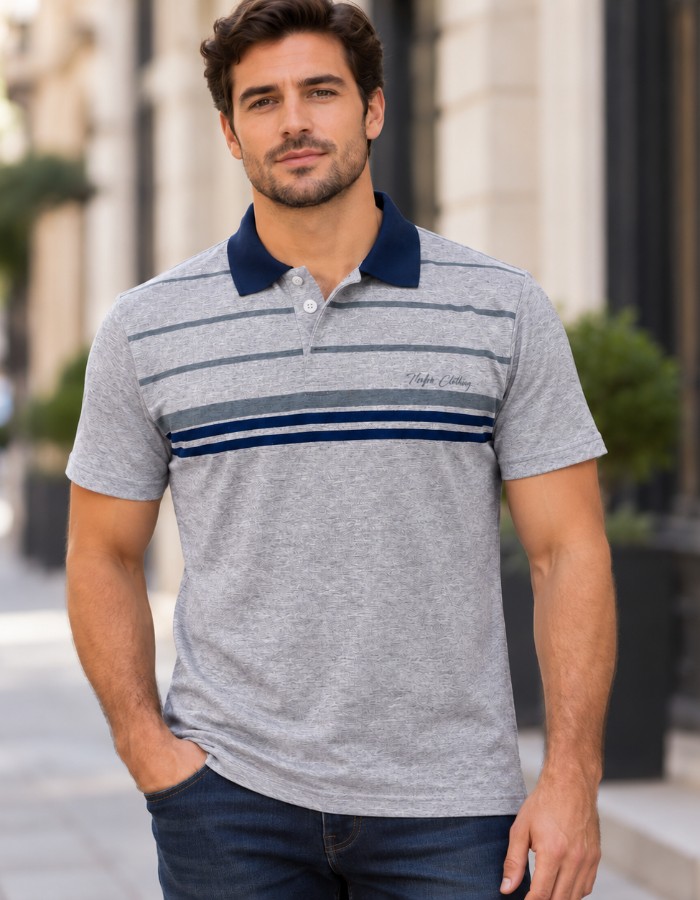 POLO MESCLA ESTAMPADA