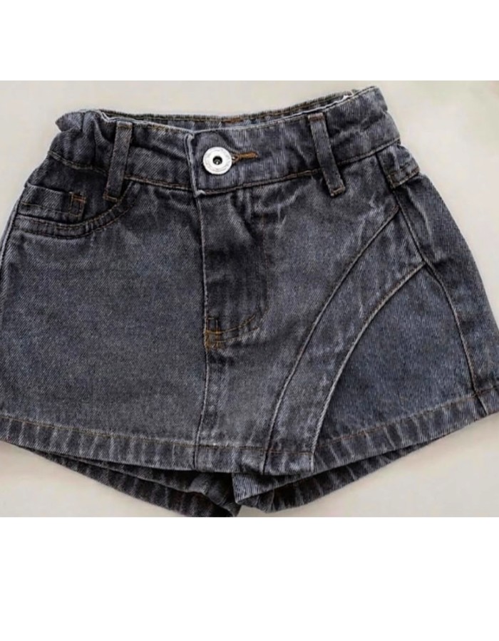 Short saia preto chumbo