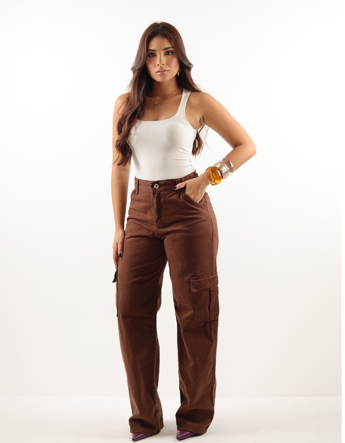 CALÇA WID LEG CARGO