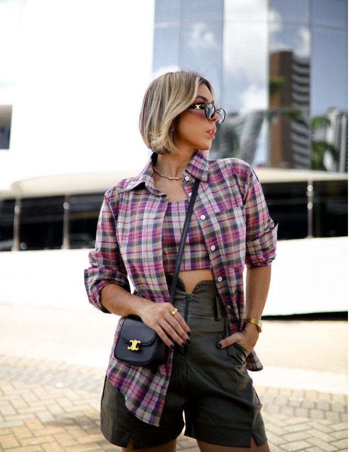 SHORT COURO FAKE