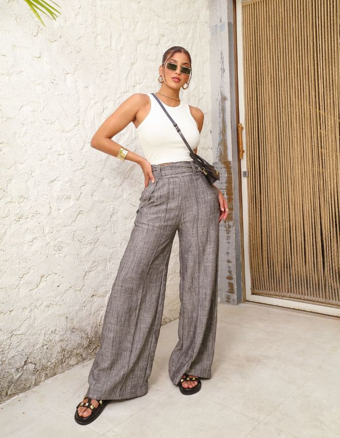 CALÇA LINHO JEANS PESPONTO
