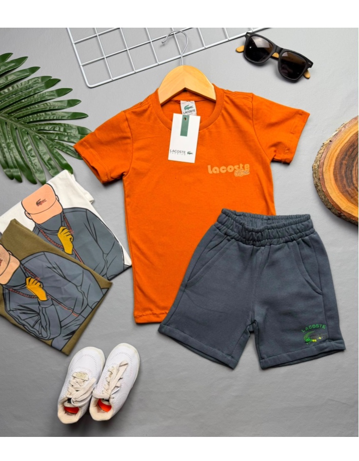 Conjunto moleton com blusa algodão marca Lacoste 