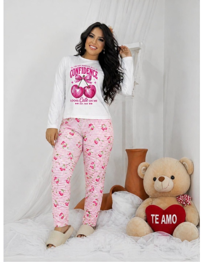 Pijama de manga longa 