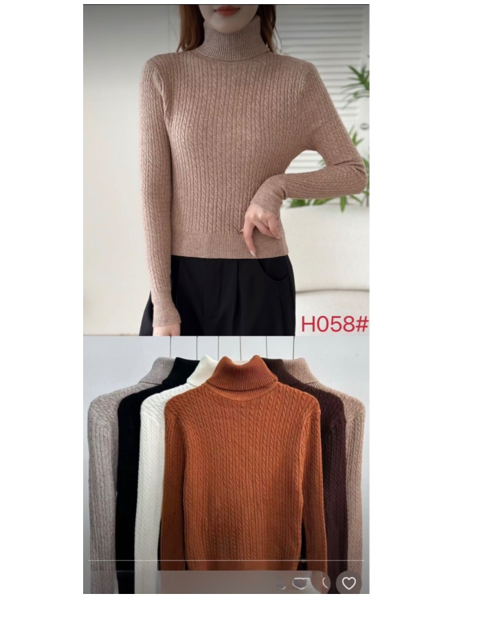 Blusa manga longa gola alta 