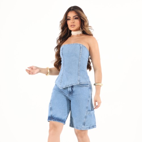Jorts Abigail Marmorizado Slim