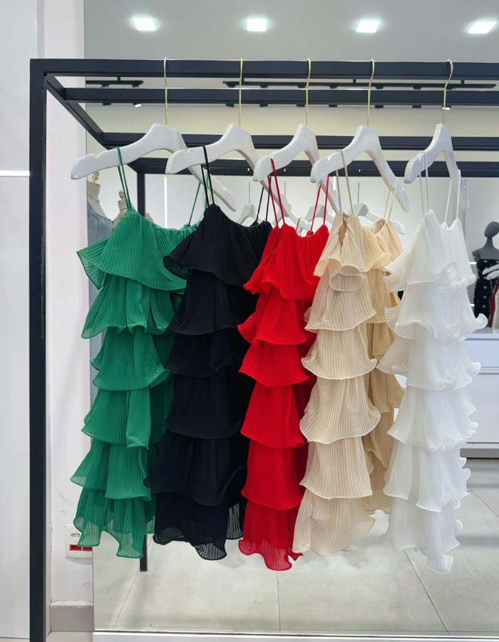 VESTIDO CURTO BABADO