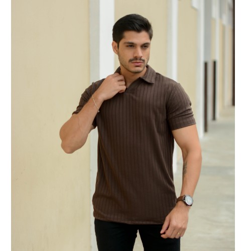 POLO V ARUBA MARRON
