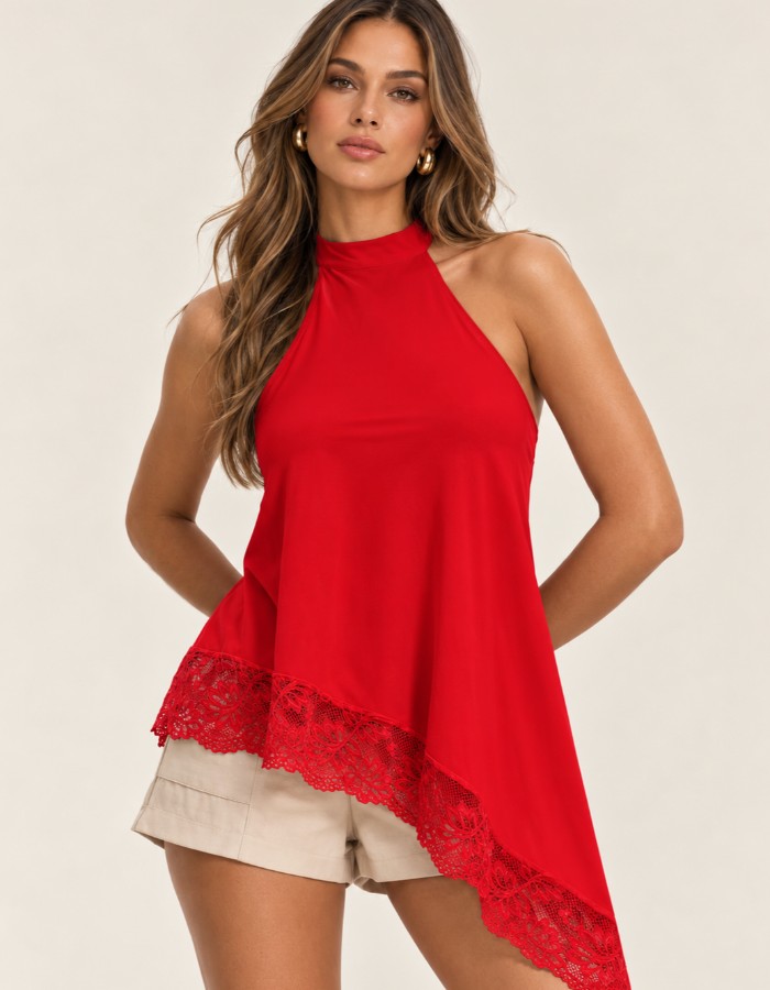 BLUSA SUEDE + RENDA