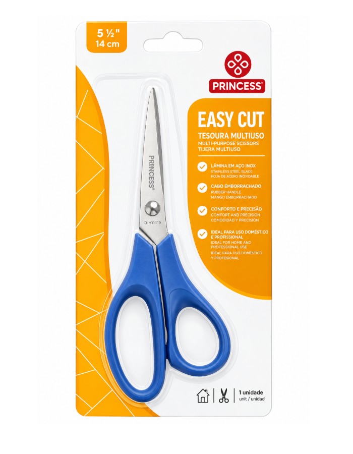 TESOURA EASY CUT 5.1/2'' POLEGADAS - MUNDIAL