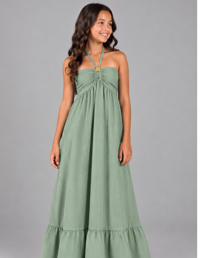 VESTIDO JUVENIL ALFAIATARIA 