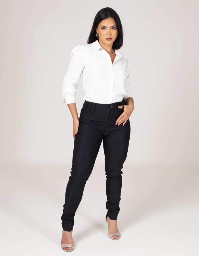 CALÇA SKINNY FEMININA PRETA