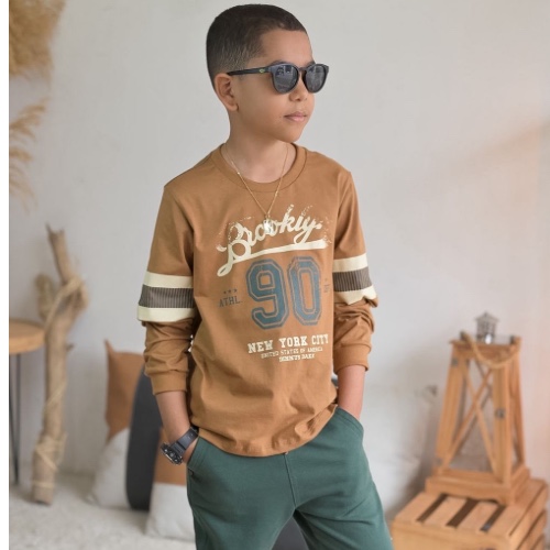 Blusa manga longa caramelo