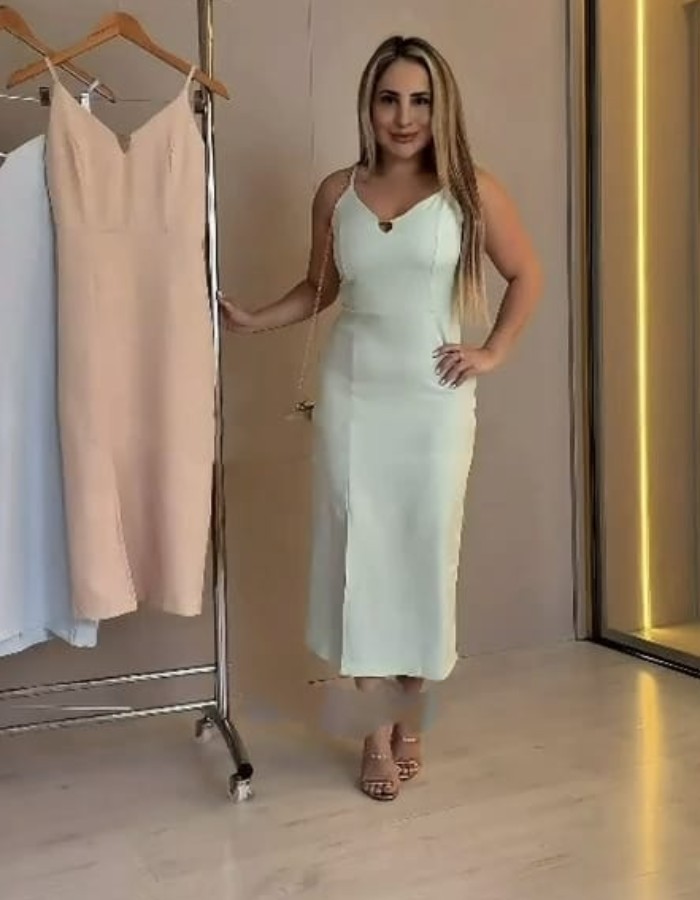 VESTIDO MIDI ALFAIATARIA