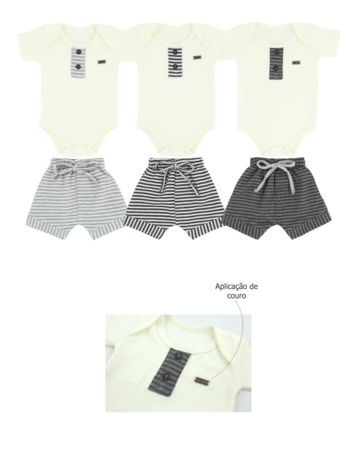 CONJUNTO SHORT MAURICINHO PIRULI BABY