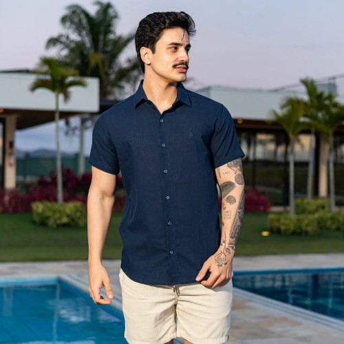 CAMISA MC LINHO SLUB