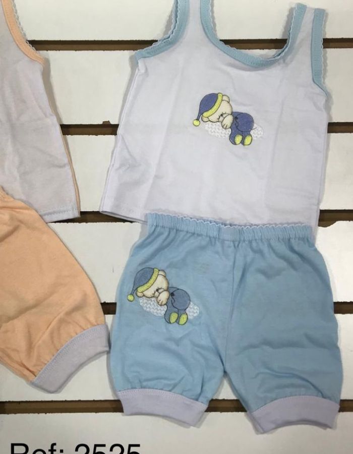 CAMISETA REGATA C/ SHORT BORDADO RUANYTHA BABY