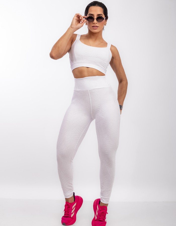 CONJUNTO CALÇA JACQUARD SARA COM TOP DE ALÇA LARGA