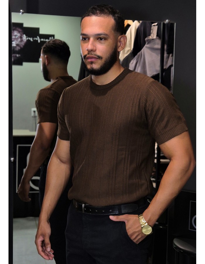 CAMISA TRICOT TEXT. VERTICAL 