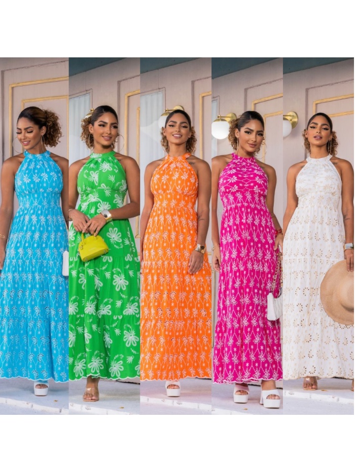 Vestido Laise Bordado Rebeca 