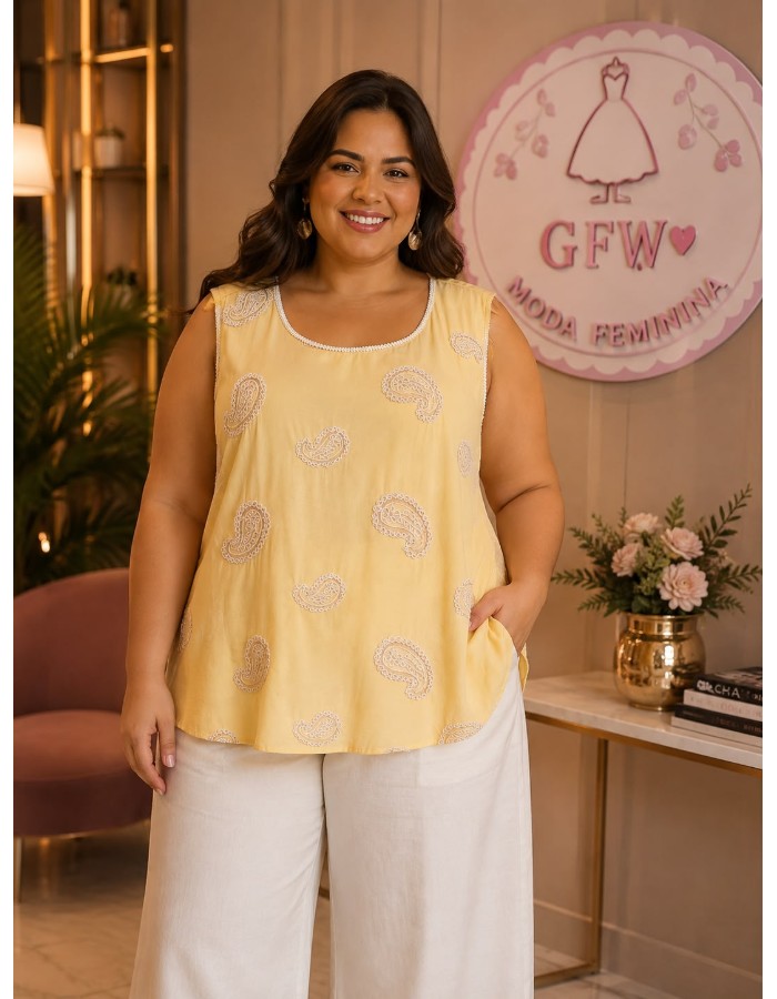 Blusa plus linho
