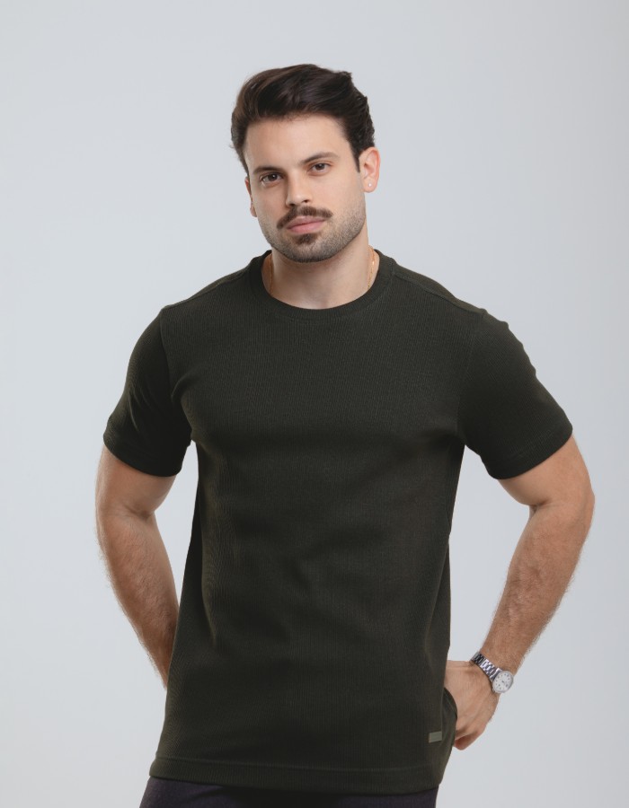 CAMISA T - SHIRT TEXTURIZADA - FLORENÇA