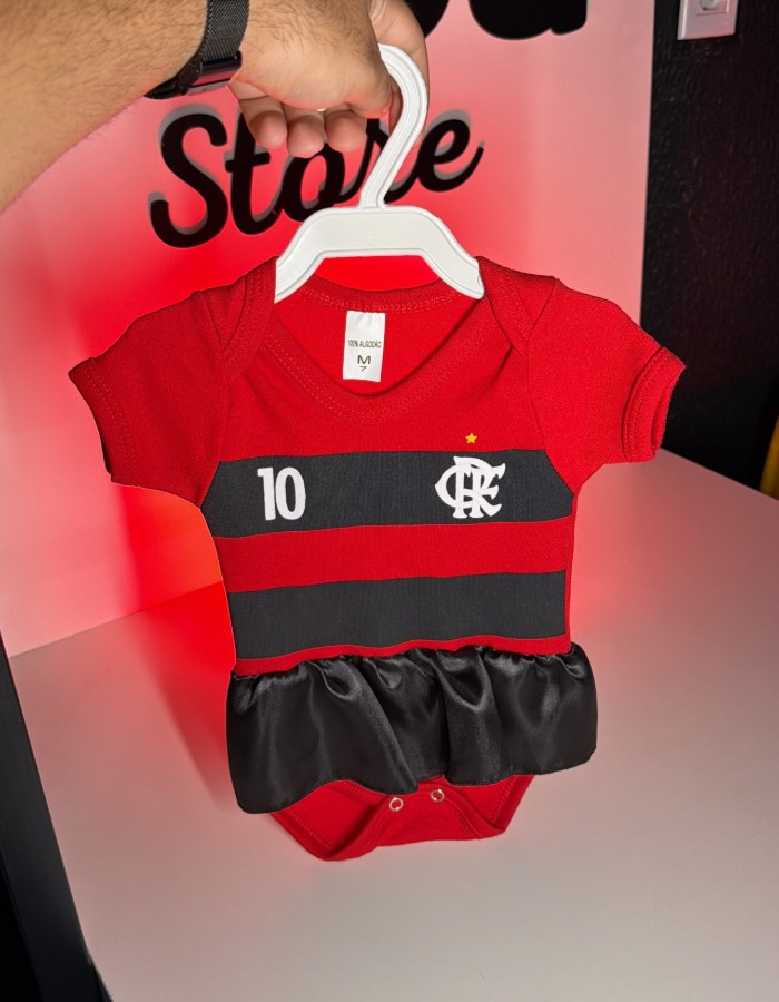 BODY INFANTIL - FLAMENGO RUBRO NEGRA - SAIA