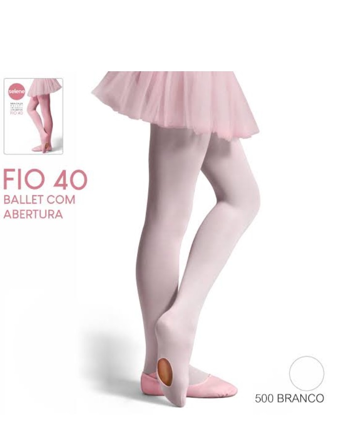 MEIA CALÇA INFANTIL BALLET COM ABERTURA SELENE FIO 40