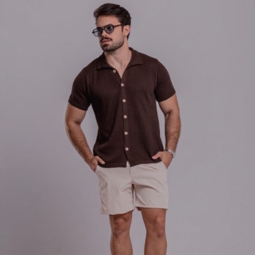 CAMISA TRICÔ TEXTURIZADA COLMEIA