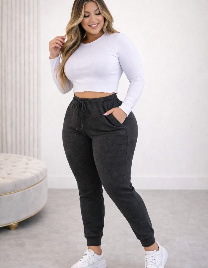Calça Jogger Plus Size Feminina