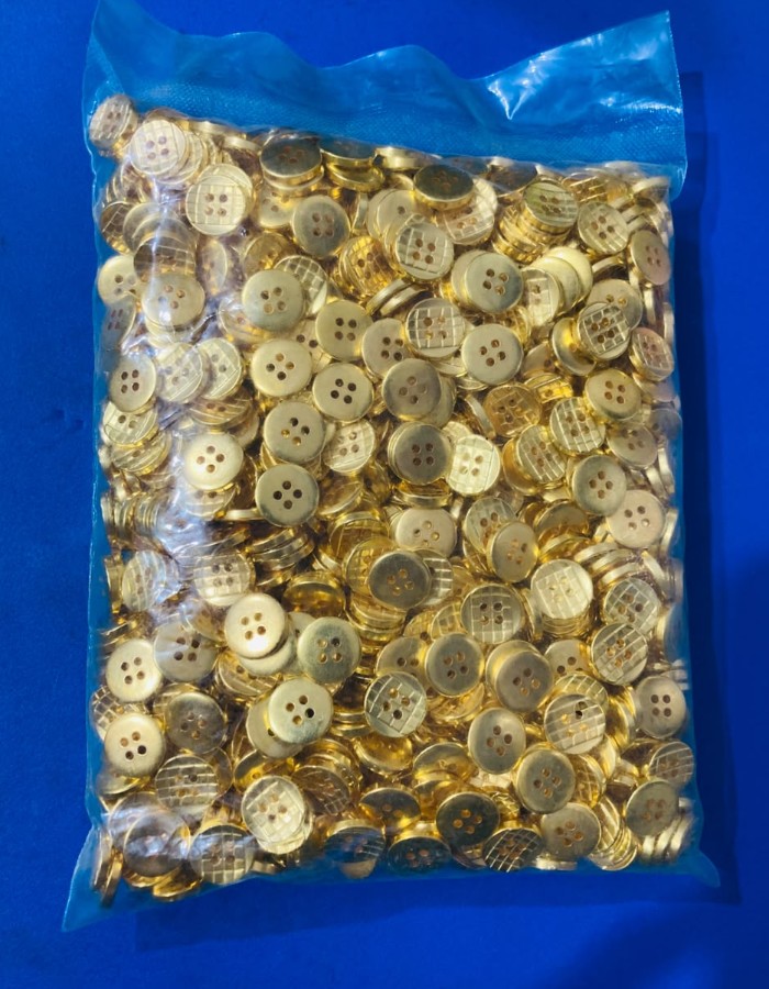 BOTAO DOURADO TAM:13  - PACOTE C/ 1000 PEÇAS