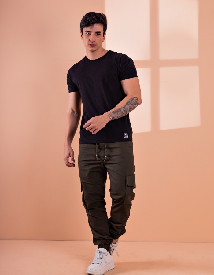 JOGGER MASCULINA VERDE MILITAR