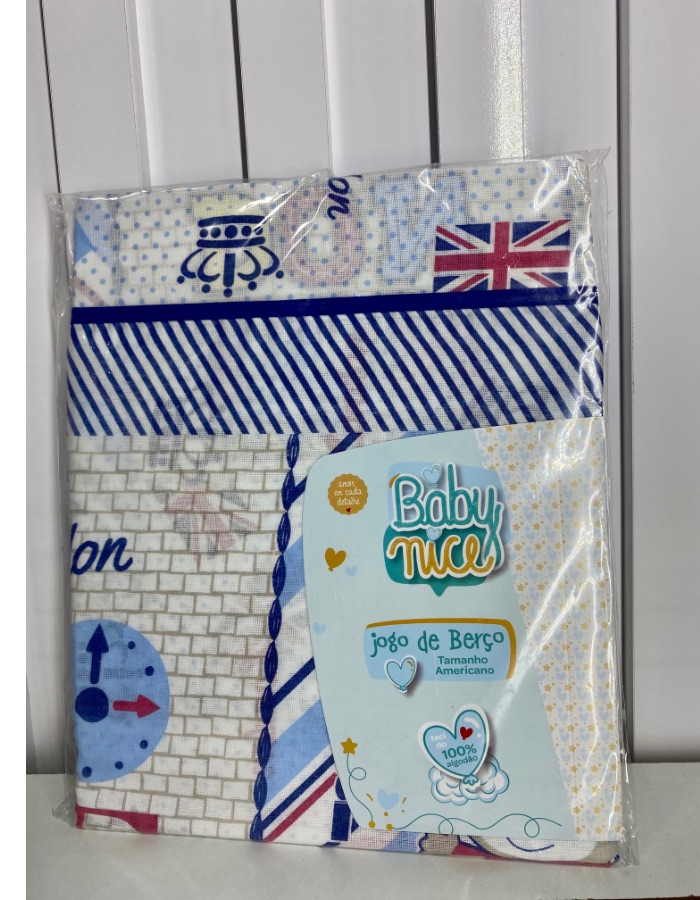 JOGO DE LENÇOL 03 PEÇAS AMERICANO 3400 ESTAMPADO  BABY NICE